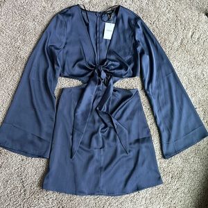 Steel Blue Cut-out Forever 21 dress